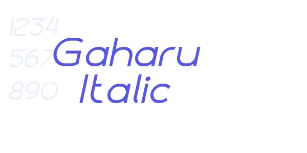 Gaharu Italic font free