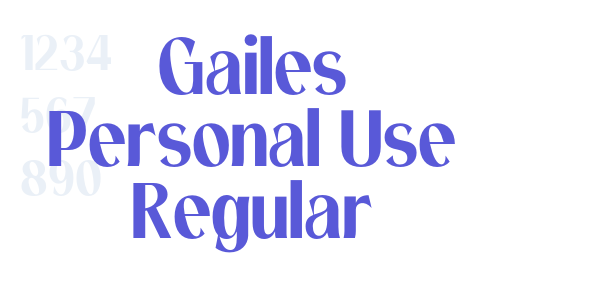 Gailes Personal Use Regular font free