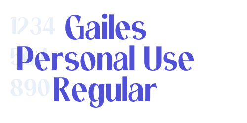 Gailes Personal Use Regular-font-download