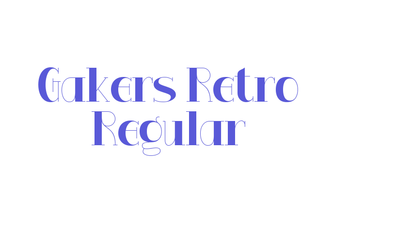 Gakers Retro Regular Font