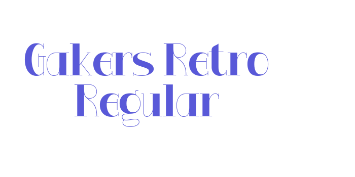 Gakers Retro Regular Font Download