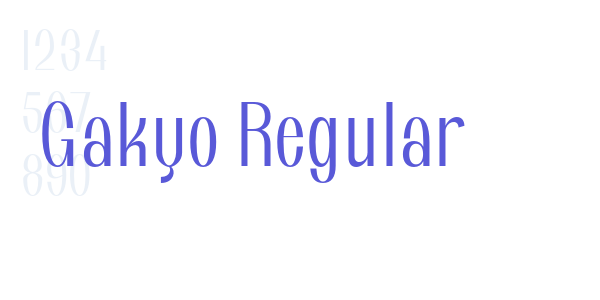 Gakyo Regular font