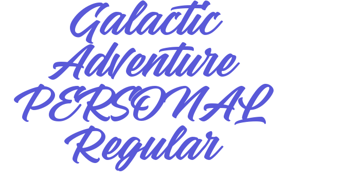 Galactic Adventure PERSONAL Regular Font Download