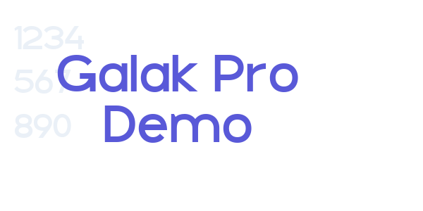 Galak Pro Demo font free