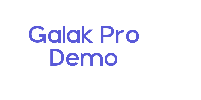 Galak Pro Demo Font Download