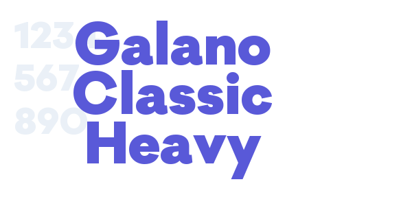 Galano Classic Heavy font