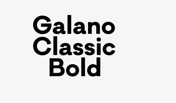 Galano Classic Bold Font