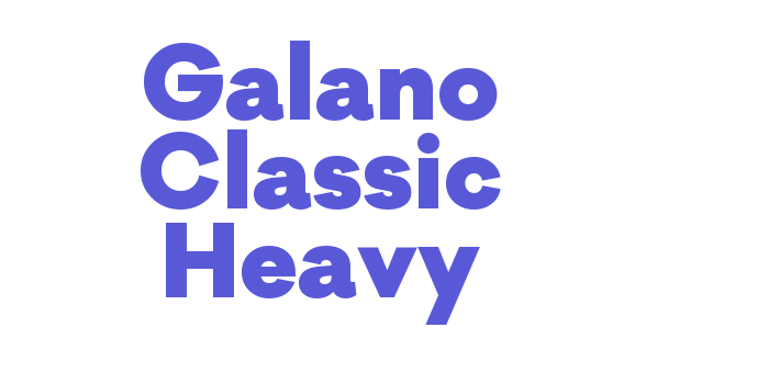 Galano Classic Heavy Font Download