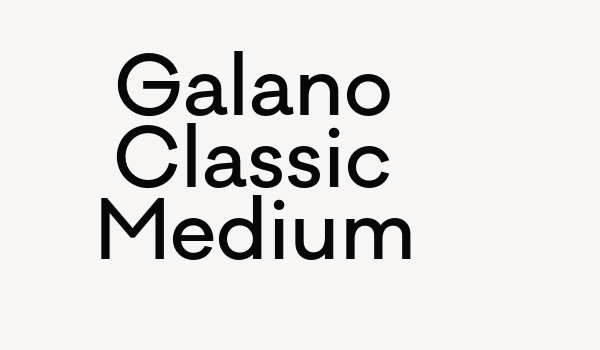 Galano Classic Medium Font