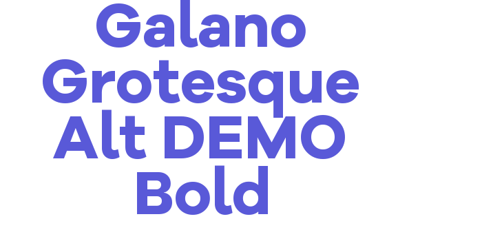 Galano Grotesque Alt DEMO Bold Font Download