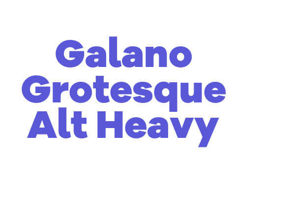 Galano Grotesque Alt Heavy Font