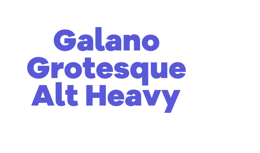 Galano Grotesque Alt Heavy Font