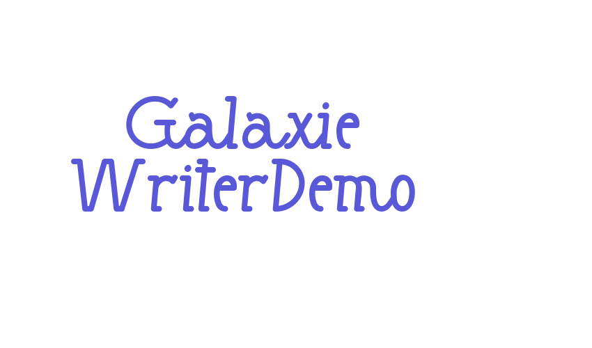 Galaxie WriterDemo Font