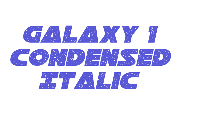 Galaxy 1 Condensed Italic Font