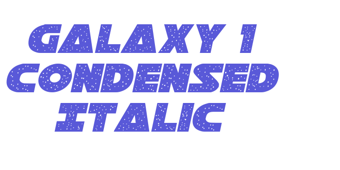 Galaxy 1 Condensed Italic Font Download