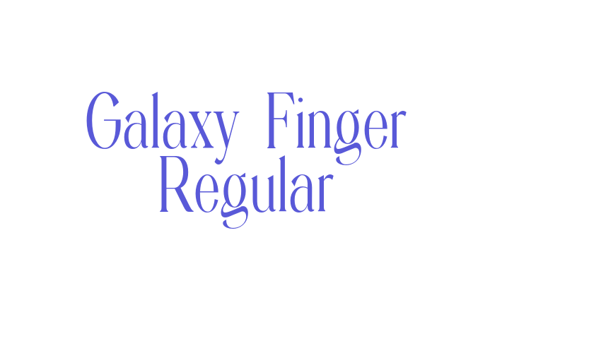 Galaxy Finger Regular Font