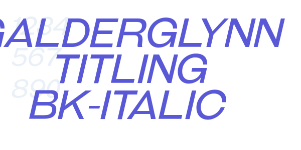 Galderglynn Titling Bk-Italic font