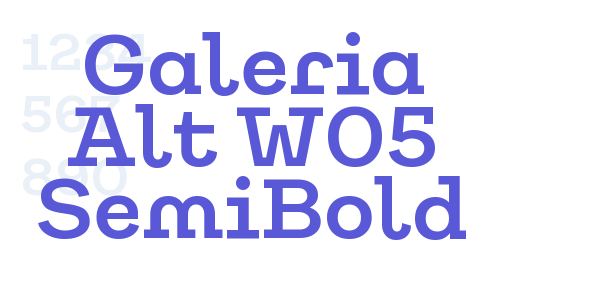 Galeria Alt W05 SemiBold font free