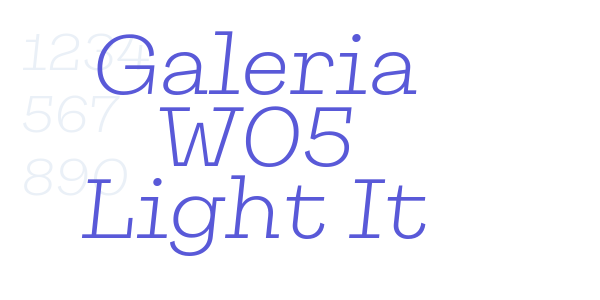 Galeria W05 Light It font free