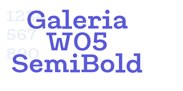 Galeria W05 SemiBold font free