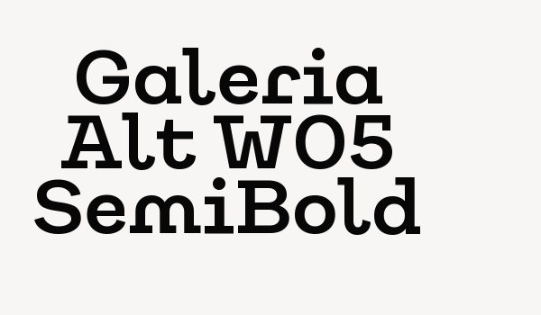 Galeria Alt W05 SemiBold Font