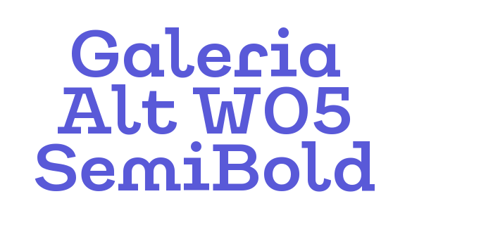 Galeria Alt W05 SemiBold Font Download