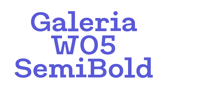 Galeria W05 SemiBold Font Download