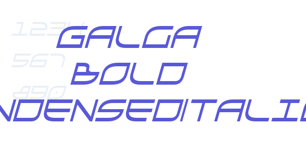 Galga Bold CondensedItalic font free