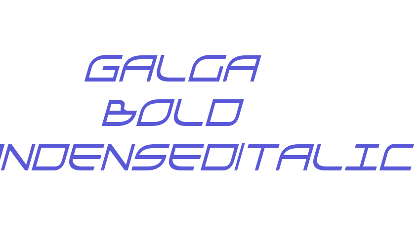 Galga Bold CondensedItalic Font