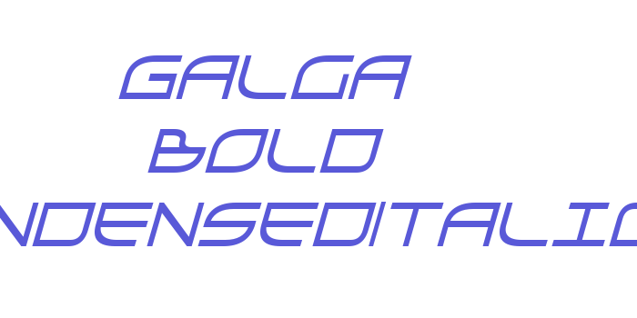 Galga Bold CondensedItalic Font Download