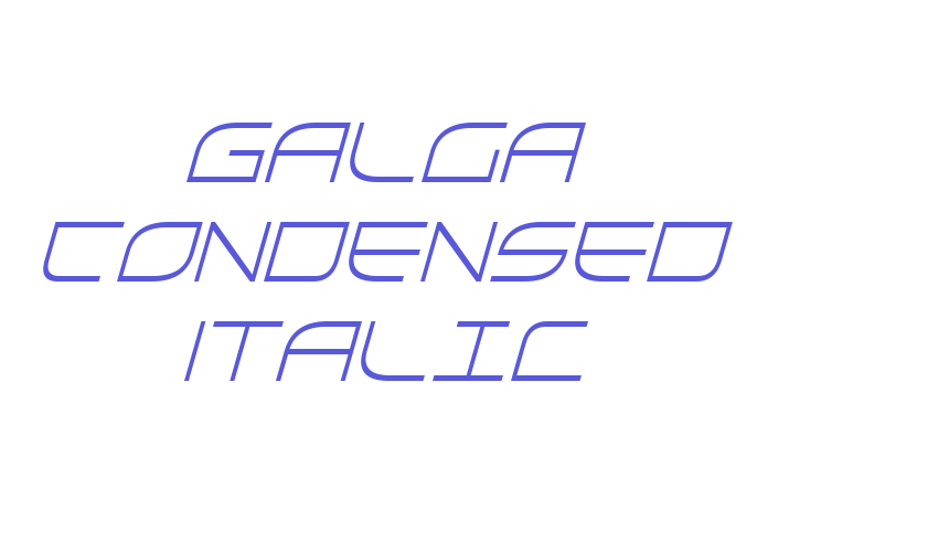 Galga Condensed Italic Font