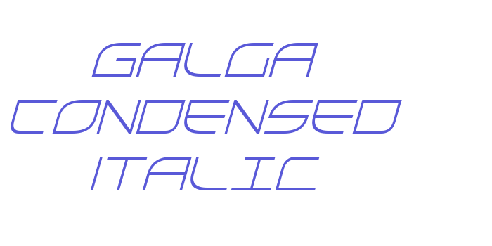 Galga Condensed Italic Font Download