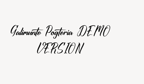 Galimunte Pogteria DEMO VERSION Font