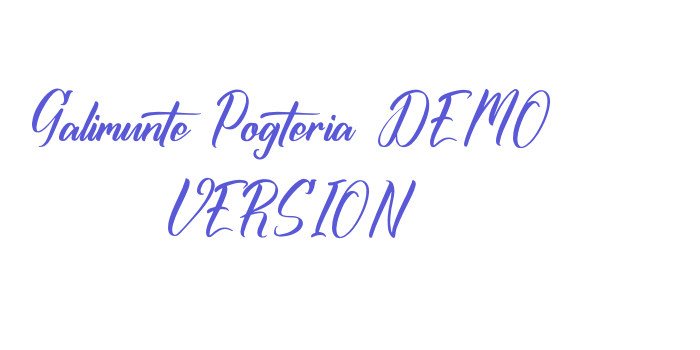 Galimunte Pogteria DEMO VERSION Font