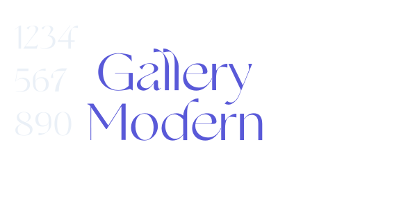 Gallery Modern font free