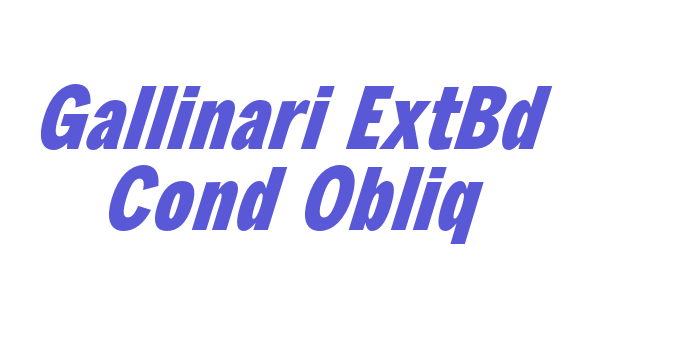 Gallinari ExtBd Cond Obliq Font Download