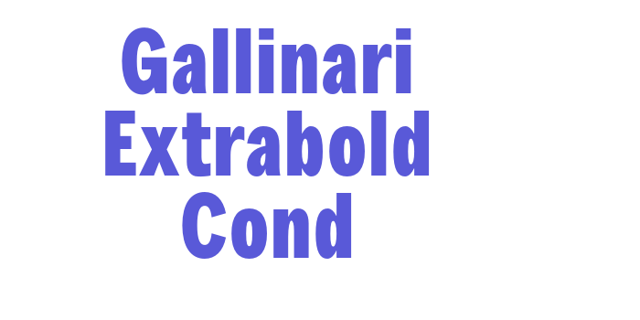 Gallinari Extrabold Cond Font