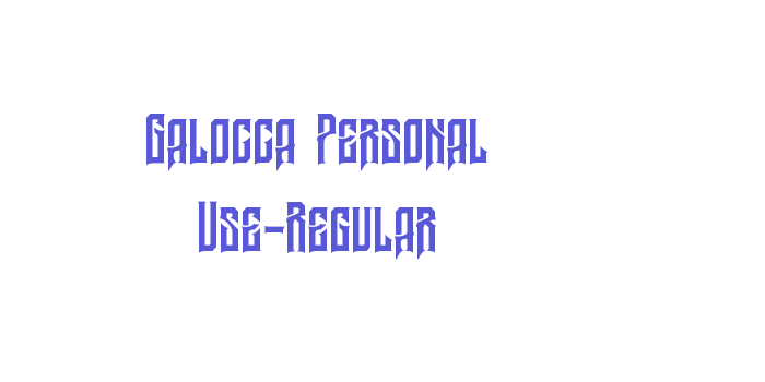 Galocca Personal Use-Regular Font Download