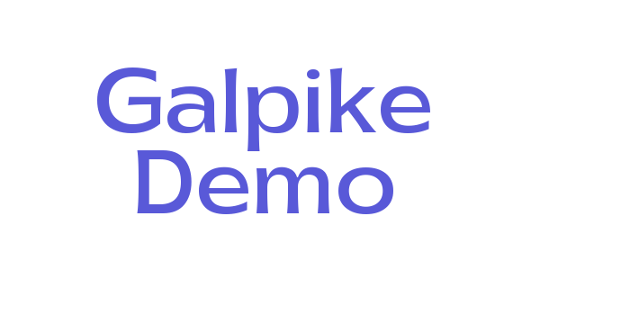 Galpike Demo Font