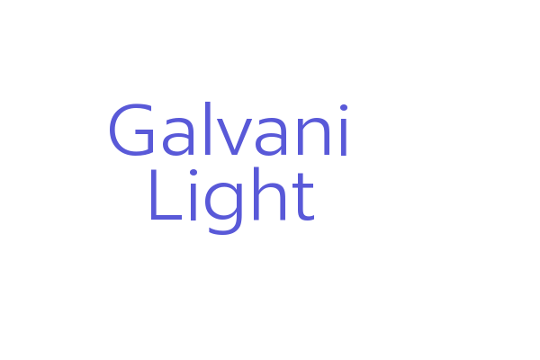 Galvani Light Font