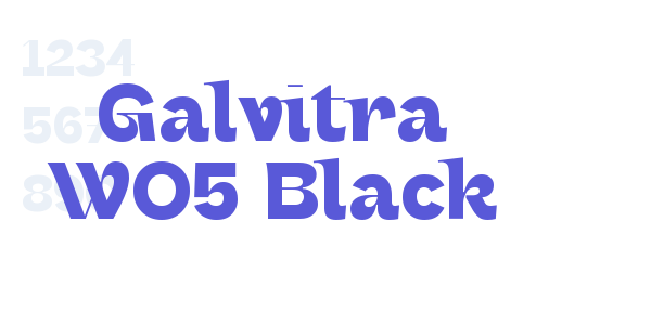 Galvitra W05 Black font free