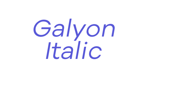 Galyon Italic Font