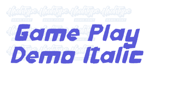 Game Play Demo Italic font free