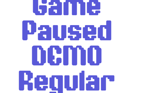 Game Paused DEMO Regular Font Download