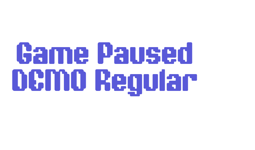 Game Paused DEMO Regular Font Download