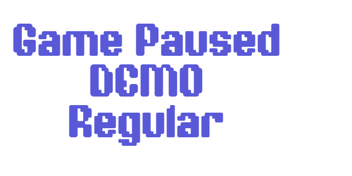 Game Paused DEMO Regular Font Download