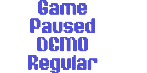 Game Paused DEMO Regular-font-download
