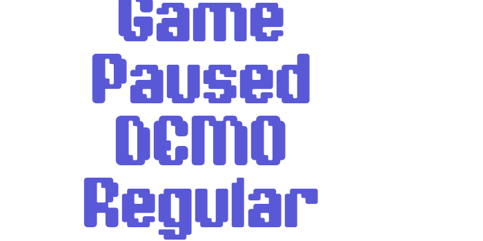 Game Paused DEMO Regular Font