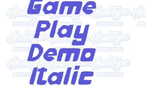 Game Play Demo Italic Font Download