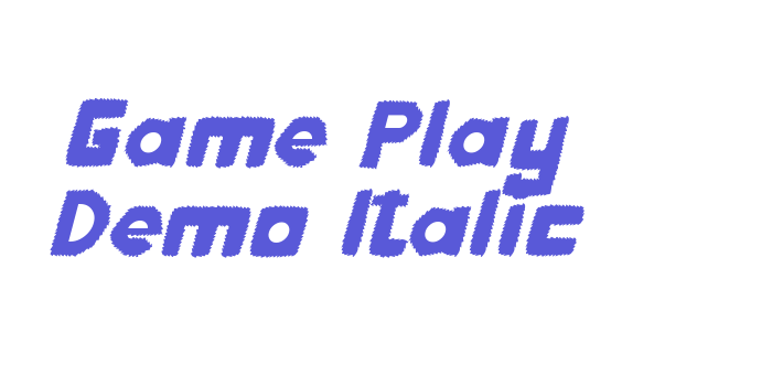 Game Play Demo Italic Font Download